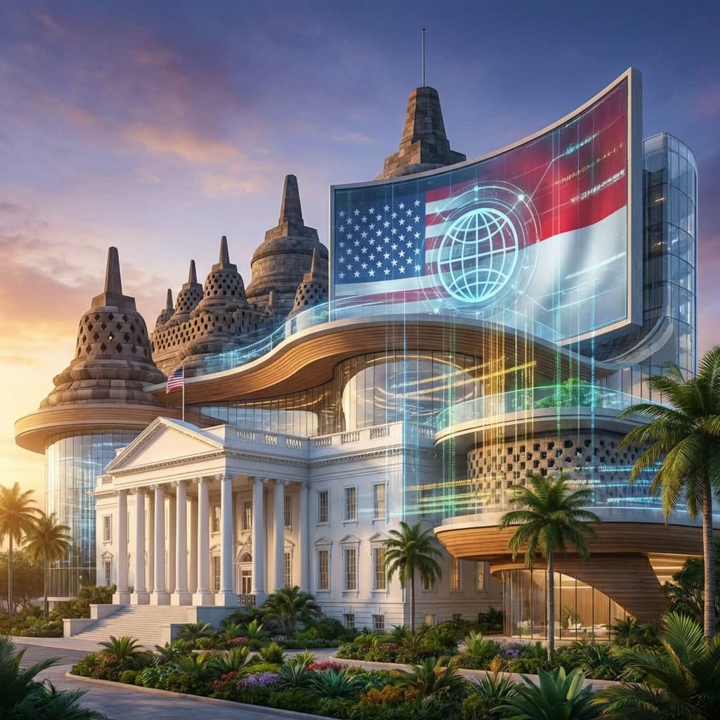 US-Indonesia Strategic Relationship Mural representing cooperation